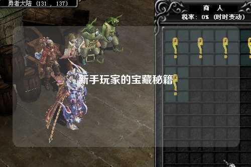 新手玩家的宝藏秘籍