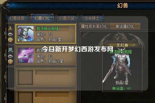 今日新开梦幻西游发布网